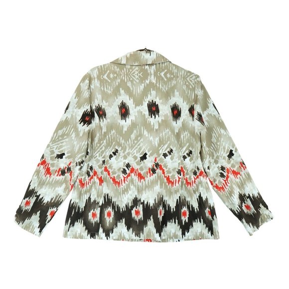 ZENERGY Women's Polyester Zip Front Jacket Elastic Waist Multicolor Size 2 - Picture 3 of 6